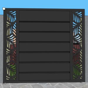 Corredizo chapa lateral 1 Porton Corredizo Diseño Chapa lateral 3x2mts