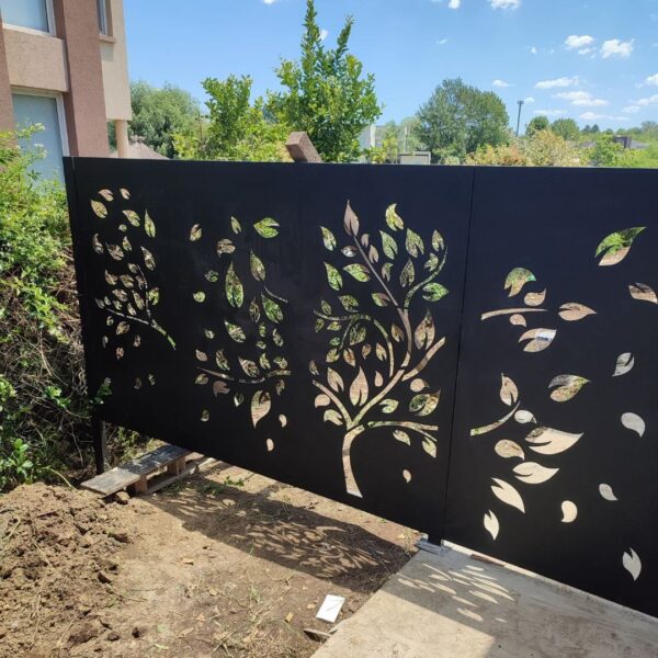 Baranda lateral + puerta estilo Country 3x1mts 1.6mm