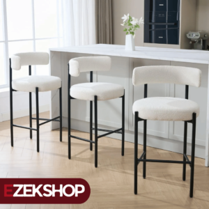 Banqueta de hierro tapizado premiun