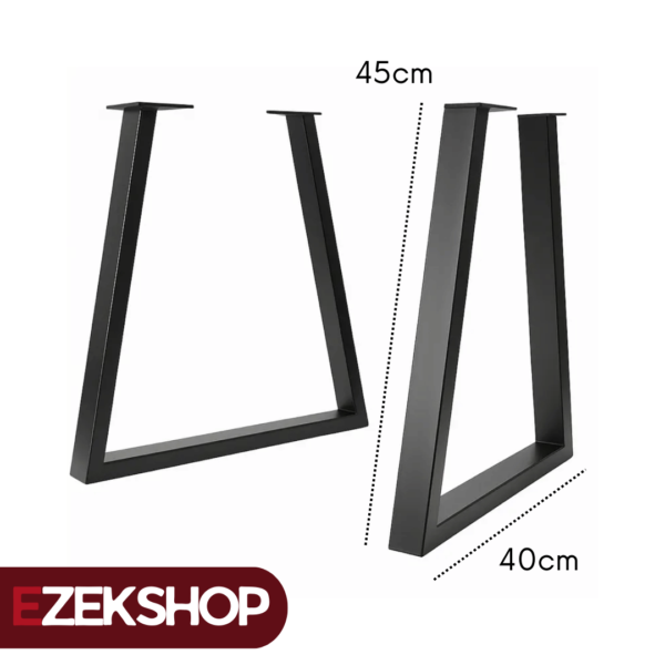 Mesita living patas de hierro tapa madera