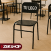 Silla con logo de metal