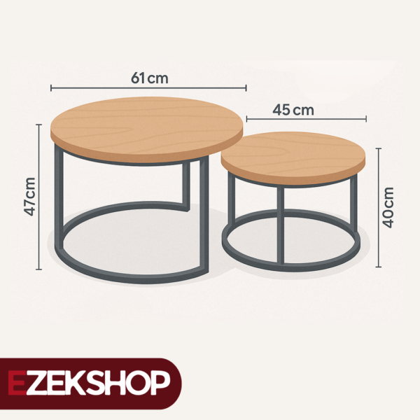 Set nido hierro y madera