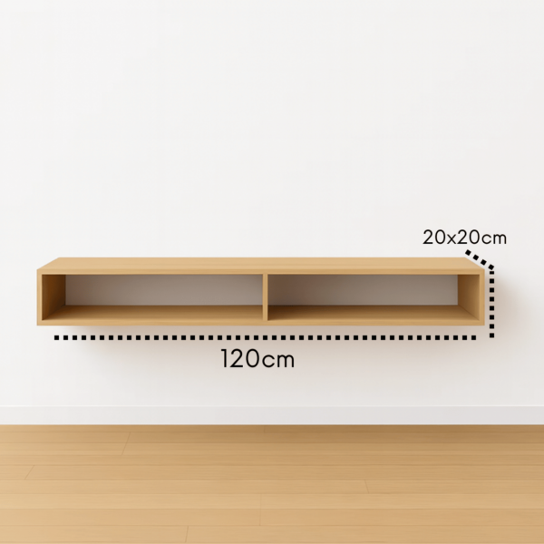 Recibidor flotante madera