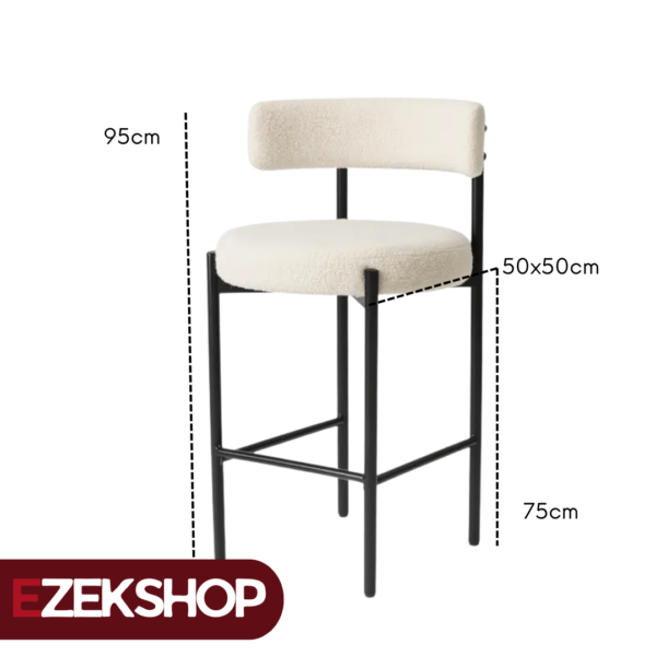 Banqueta de hierro tapizado premiun