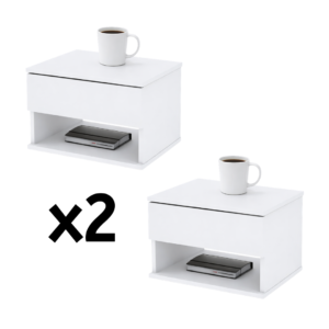 Mesita de luz flotante x2 (dos unidades)