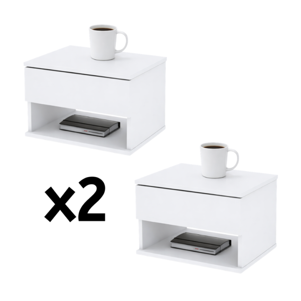 41 Mesita de luz flotante x2 (dos unidades)